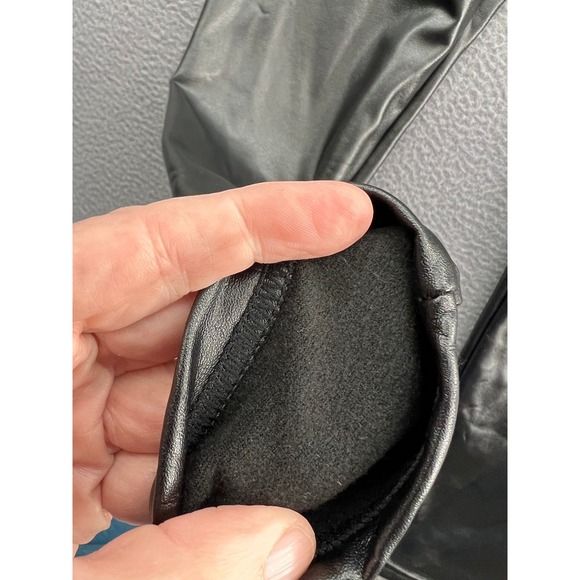 Spanx Leggings Sz S High Waisted Faux Leather Black Shiny Stretch Athleisure - Picture 3 of 10